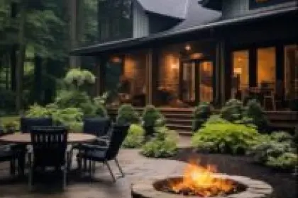 Rustic patio furniture house deck with vegetation 23 2150698298 200x300