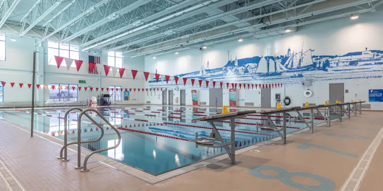 Glen T Mac Leod Cape Ann YMCA Horizontal Landing Gloucester MA North Shore Architecture Interiors Interior Design Nautical Natatorium Pool Community 2022 12 16 124618 txyk