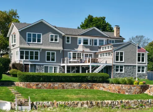 Transformation Dan Cutrona Hero Residential Architecture Interiors Interior Design Renovation Addition Waterfront Shingle Style Rear Elevation Backyard Decks 2022 12 16 124317 ofxj