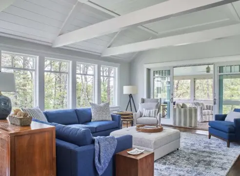 Seaside Elegance Hero Flop Room Shingle Style Furnishings Blues Sofa Chair Beams Architecture Interior Design Decor Orleans Cape Cod 2022 12 16 124438 wnxn