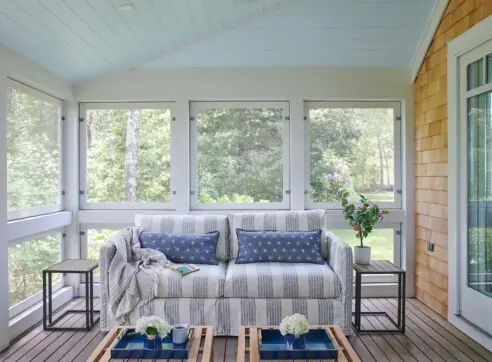 Seaside Elegance Hero Sun Room Living Space Shingle Style Furnishings Fireplace Natural Light Architecture Interior Design Decor Orleans Cape Cod 2022 12 16 124440 mydm