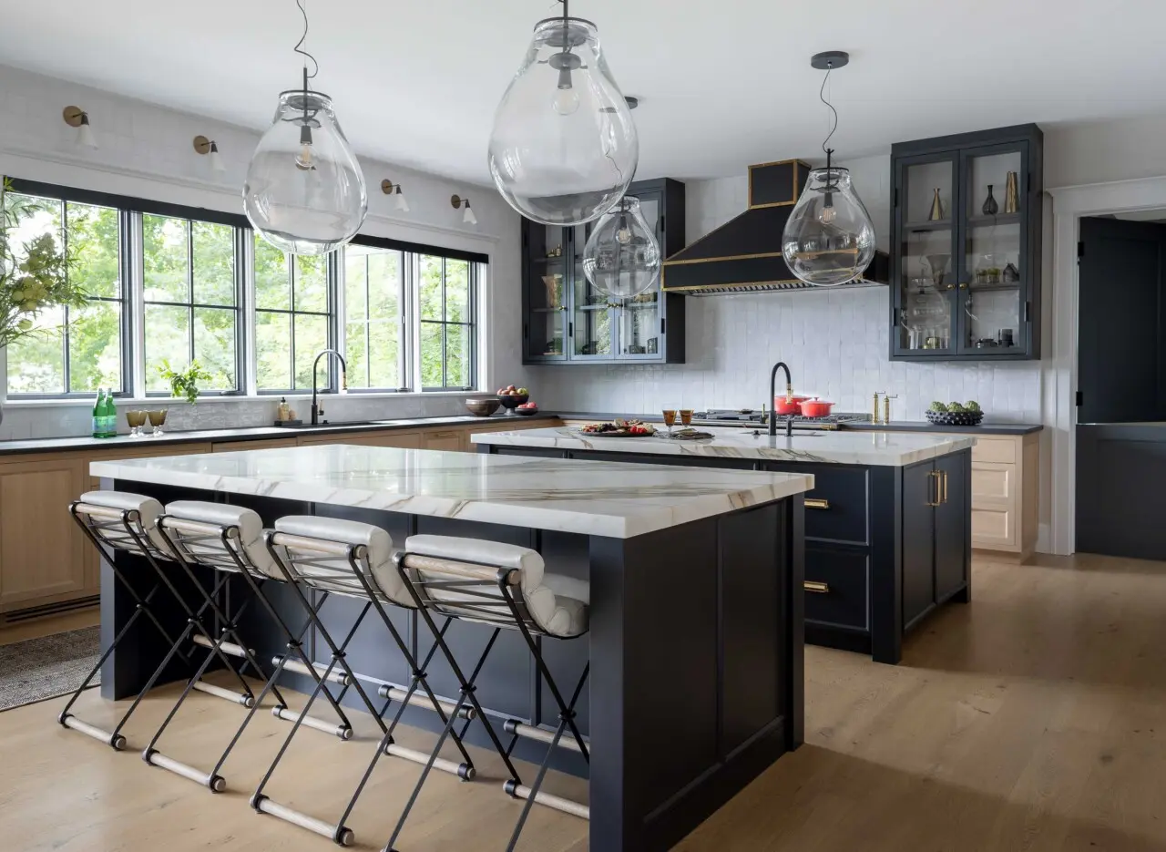 kitchen with contemporary elements and earthy tones